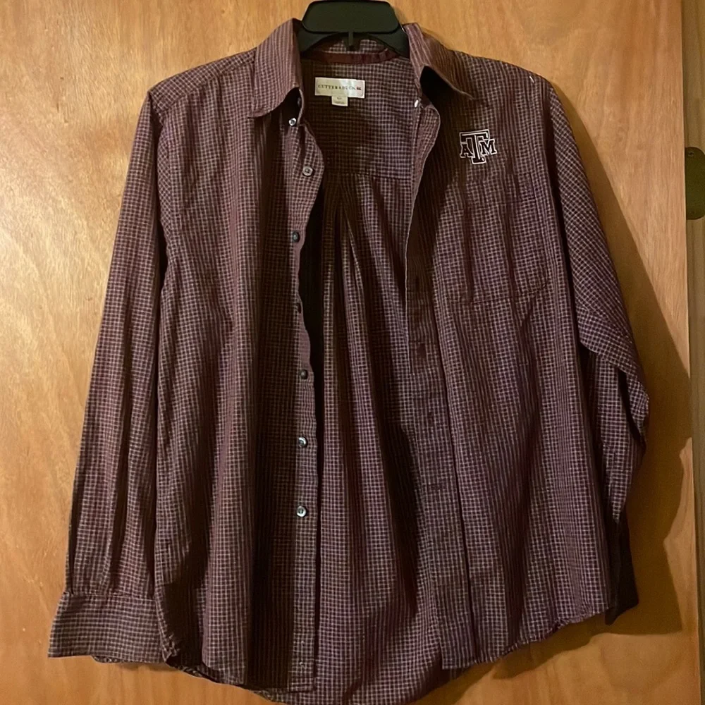 Cutter and Buck long sleeve button down Texas A&M shirt button cuff/sleeve (Mlb)